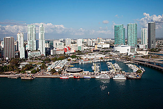 俯视,贝塞德,市场,海湾公园,迈阿密