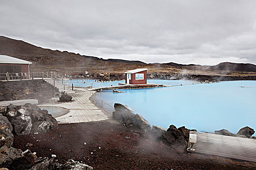 蓝色,泻湖,浴,水塘,米湖,北方,冰岛,欧洲