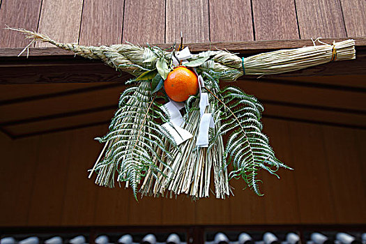 装饰,稻草,绳索,新年