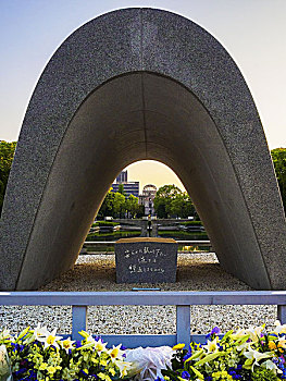 纪念,墓葬碑,原子弹,受害者