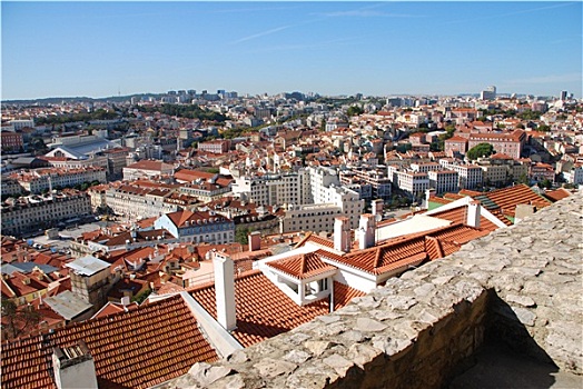 城市,里斯本,葡萄牙,城堡,风景