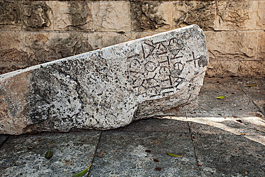 文字,石头,教堂,土耳其