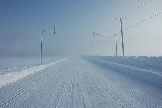 乡村道路,雪