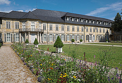 城堡,新宫,宫廷花园,宫殿,花园,上弗兰科尼亚,巴伐利亚,德国,欧洲