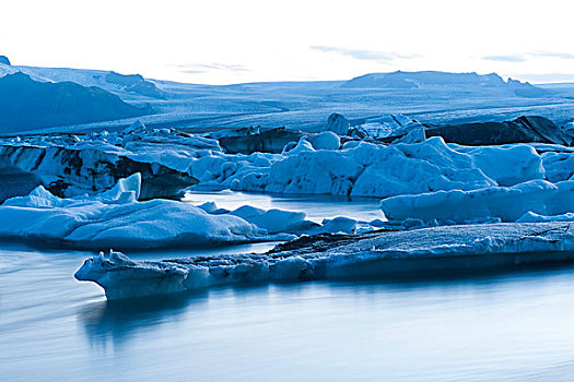结冰,泻湖,南,冰岛,欧洲
