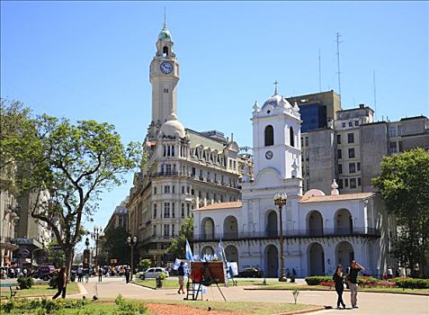 五月广场,市政厅,布宜诺斯艾利斯,阿根廷,南美