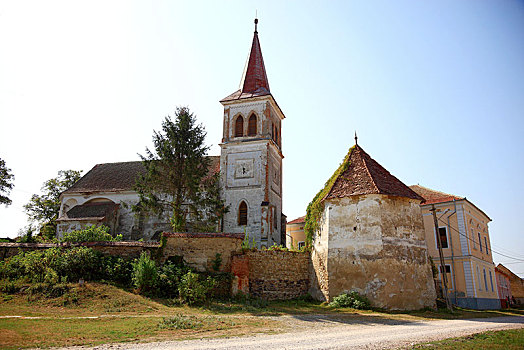 牢固,教堂,罗马尼亚,欧洲