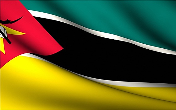 飞,旗帜,莫桑比克,国家,收集