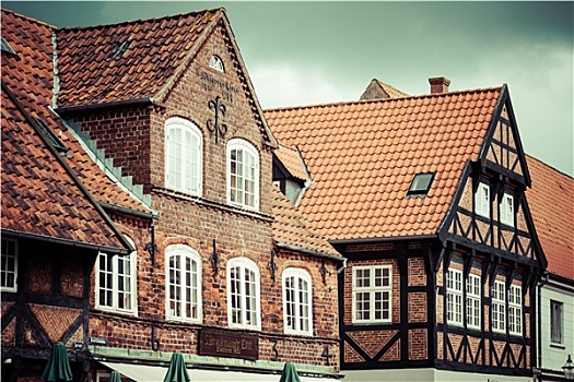半木结构,传统,房子,丹麦
