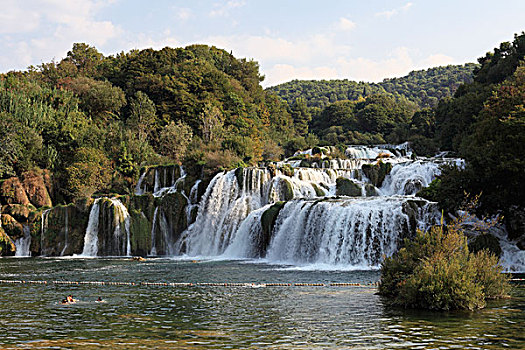 卡尔卡,瀑布,达尔马提亚,克罗地亚,欧洲