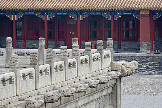 北京故宫里的古代建筑特写