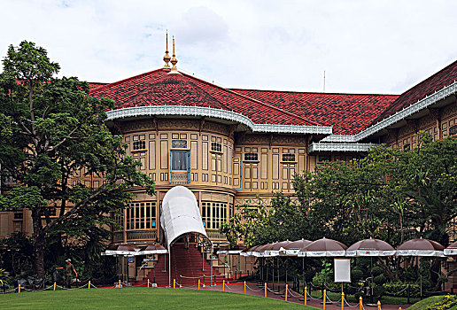 泰国曼谷建于1900年的,云宫,也称,维玛迈克宫