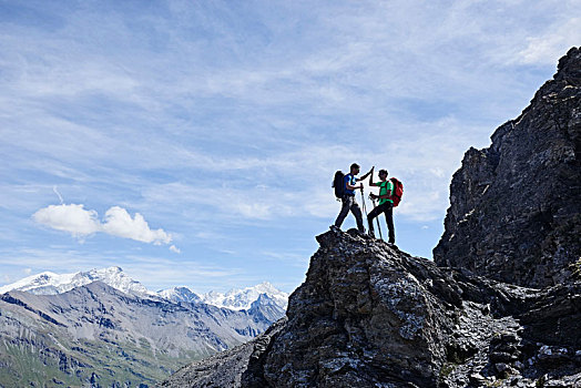 远足,高,顶峰,石头,马塔角,瓦莱,瑞士