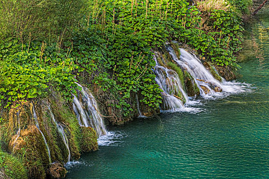 瀑布,十六湖国家公园,世界遗产,克罗地亚