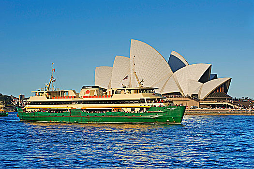 客船,正面,悉尼歌剧院,悉尼,新南威尔士,澳大利亚,大洋洲