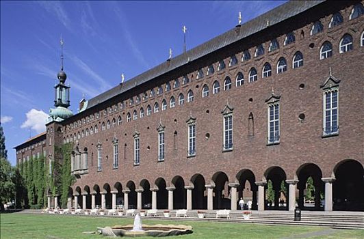 瑞典,斯德哥尔摩,市政厅,拱