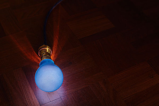 静物,蓝色,灯泡,木地板