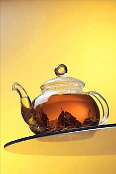 斯里兰卡,茶,玻璃茶壶