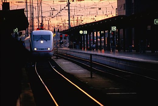城市,高速列车,慕尼黑,车站,德国