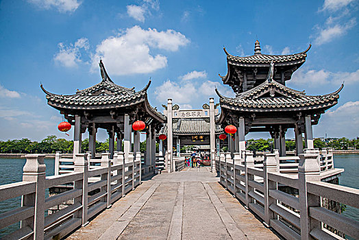 广东潮州中国四大古桥------广济桥,民不能忘,牌坊