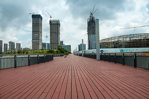 太湖新城，建筑工地，太湖，公園步道
