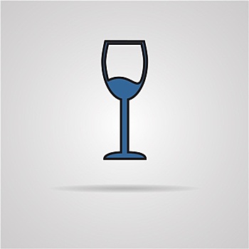 葡萄酒杯,象征