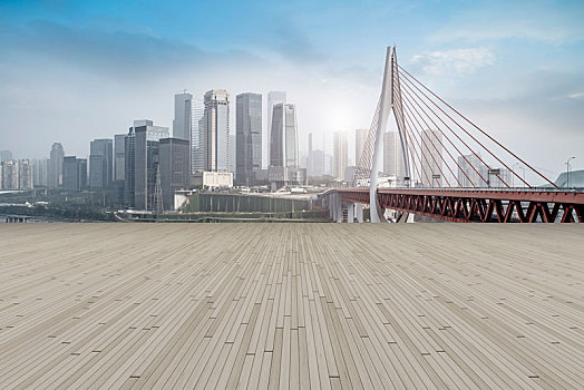路面天际线和重庆城市建筑大画幅