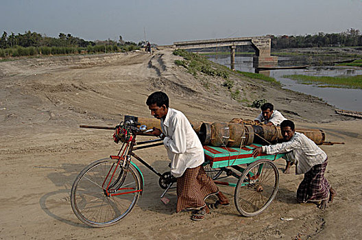 装载,人力车,货车,孟加拉,2008年