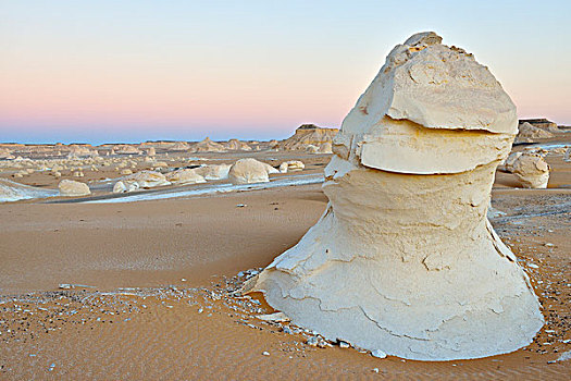 岩石构造,黄昏,白沙漠,利比亚沙漠,撒哈拉沙漠,新,山谷,埃及