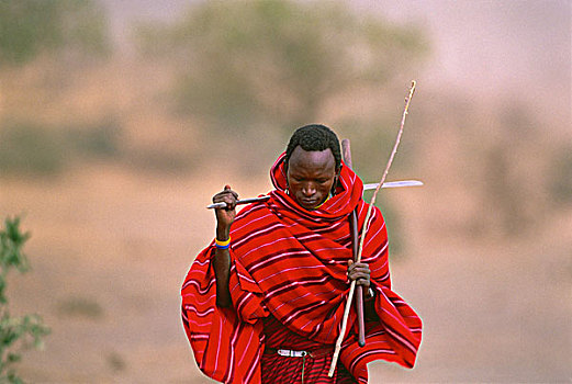 马赛部落男子,坦桑尼亚
