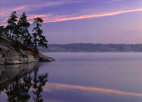 日出,怀特雪尔省立公园,曼尼托巴,加拿大