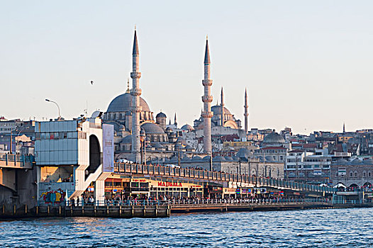 加拉达塔,桥,清真寺,土耳其