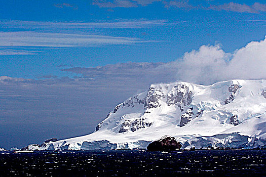 南极冰山海岸线