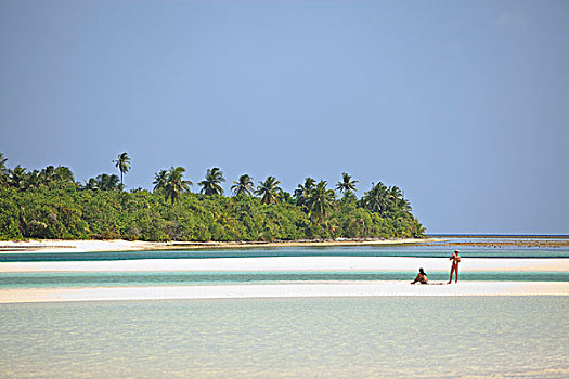 情侣,岛屿,北方,环礁,南方,马尔代夫,印度洋