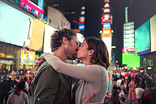 亲吻,时代广场,纽约,美国,北美