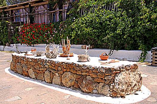 桌子,干燥,芳香,柑橘,户外,博物馆,历史,传统,克里特岛,生活,希腊,欧洲