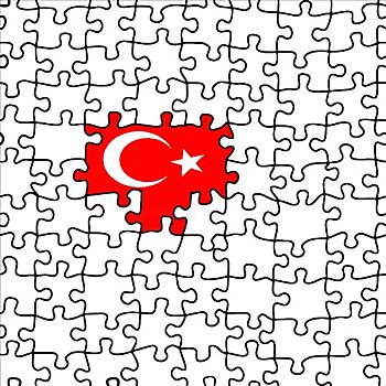 土耳其,旗帜,拼图