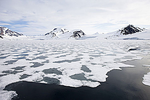挪威,斯匹次卑尔根岛,浮冰