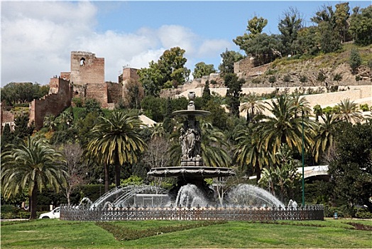喷泉,马拉加,安达卢西亚,西班牙