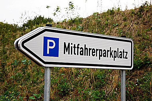 标识,停放,高速公路,靠近,北莱茵威斯特伐利亚,德国,欧洲