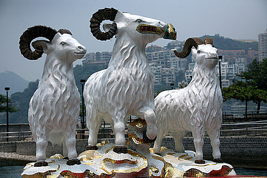 中国香港浅水湾雕塑