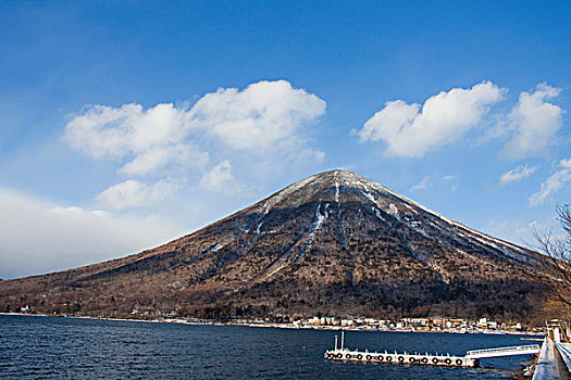 攀升,火山,湖,枥木,日本,亚洲