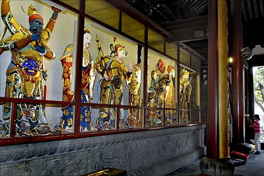 战士,小雕像,龙华寺,上海,中国