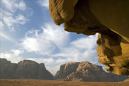 约旦,区域,瓦地伦,一个,壮观,荒芜,风景,历史,交叉,阿拉伯,现代,白天,探险