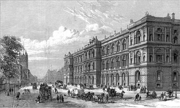 新家,殖民地,办公室,议会,街道,威斯敏斯特,伦敦,1875年,艺术家,未知