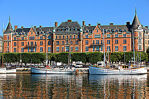 建筑,水岸,斯德哥尔摩,瑞典