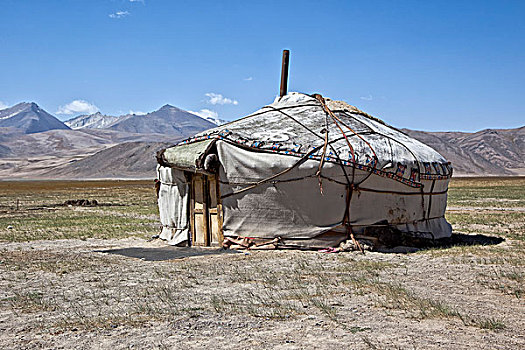 蒙古包,公路,省,塔吉克斯坦,亚洲
