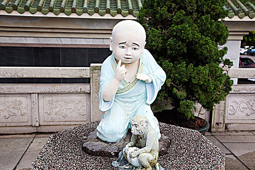 僧侣,雕塑,佛教寺庙,汕头,中国