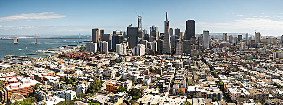 旧金山,从科伊特塔,coit,tower,俯瞰旧金山