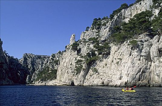 岩石海岸,狭海湾,普罗旺斯,法国